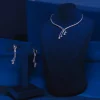 Silver AD Elegant Party Necklace Set Series -1