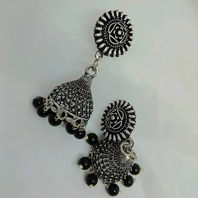 Fancy Oxidised small Jhumka - Image 11