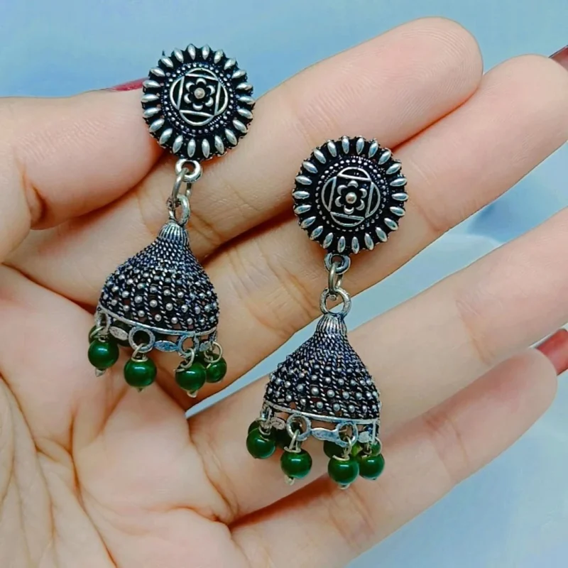 Fancy Oxidised small Jhumka - Image 12