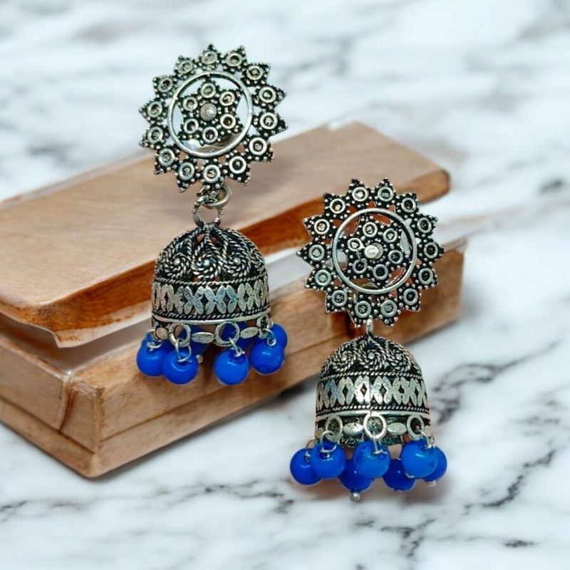 Fancy Oxidised small Jhumka - Image 13