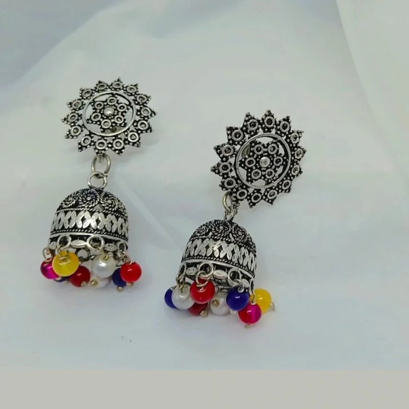 Fancy Oxidised small Jhumka - Image 3