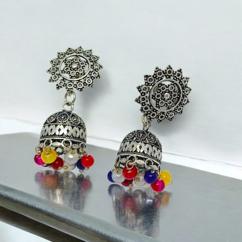 Fancy Oxidised small Jhumka - Image 12