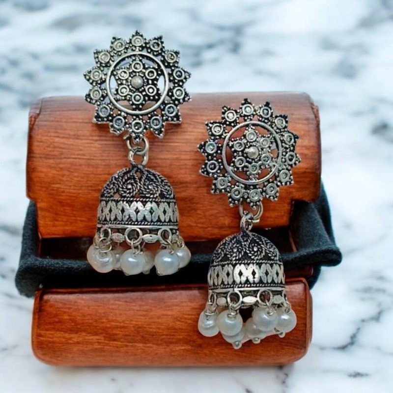 Fancy Oxidised small Jhumka