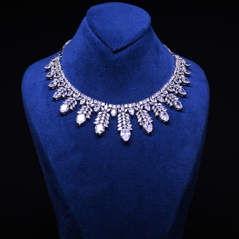 Royal Party Necklace Set American Diamond Series -3 - Image 5