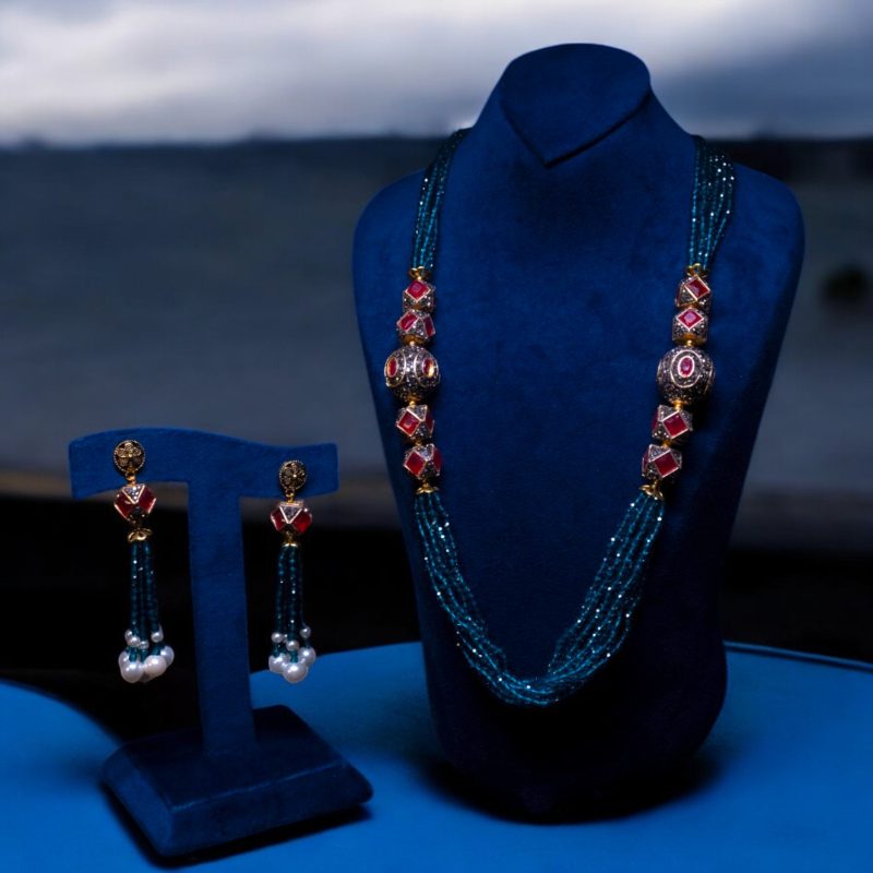 Crystal Fashionable Party Necklace Set Series -1 - Image 3