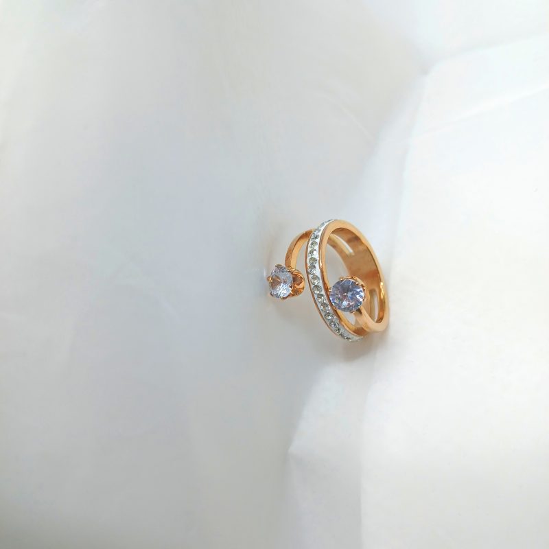 Fancy Golden AD topping Spiral Shape Pendant - Image 2