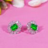 AD Silver single stone earrings Series-2