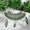 American Diamond Green Premium Party Necklace Set/Choker