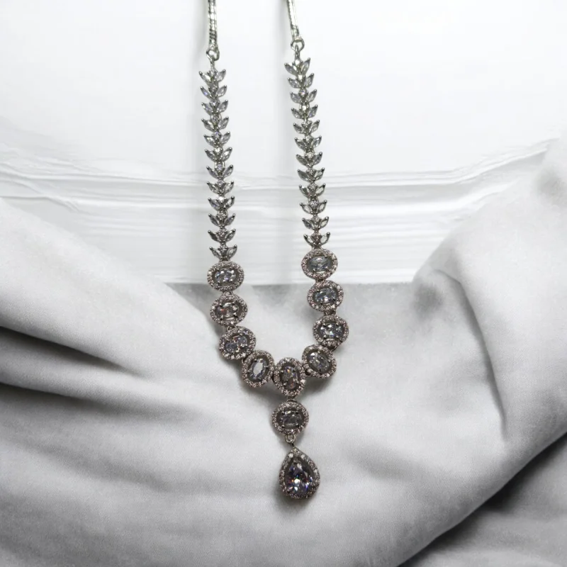 American Diamond Elite Party Necklace Set/ Pendant