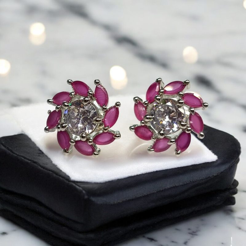 AD Silver elite small earrings Series-3 - Image 2