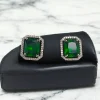 AD Silver single stone earrings