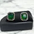 AD Silver single stone earrings