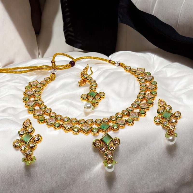 AD Silver Premium Party Necklace Set/Choker - Image 3