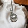Sliver AD Stone Oval Pendant