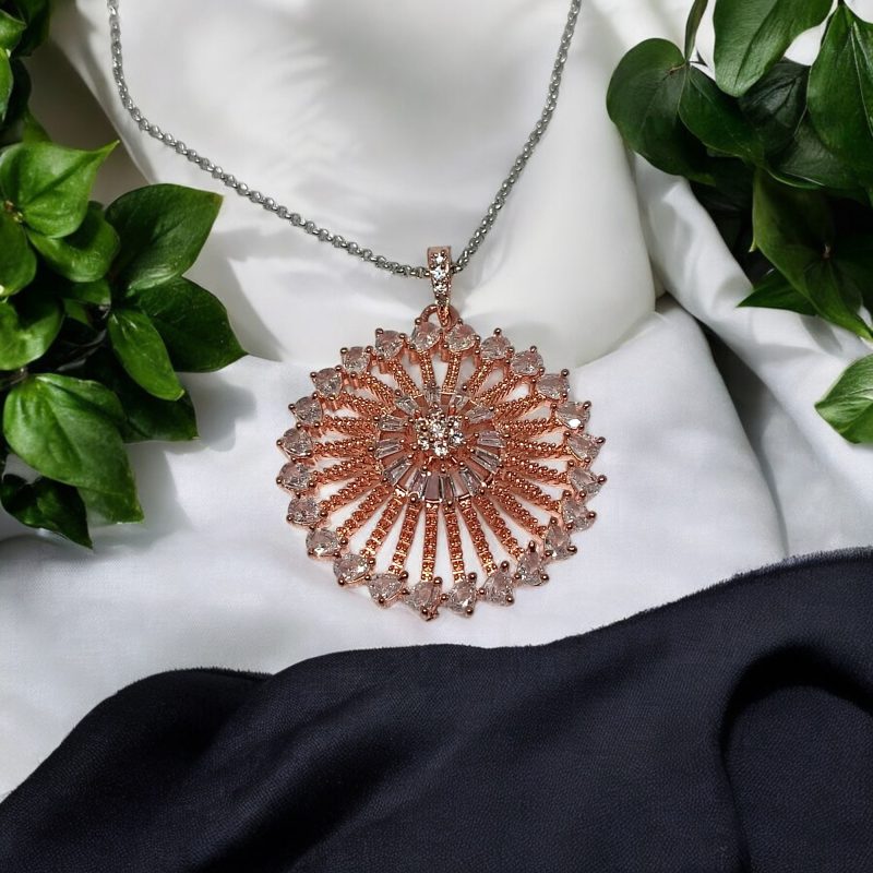 AD Stone Shining Surya Pendant