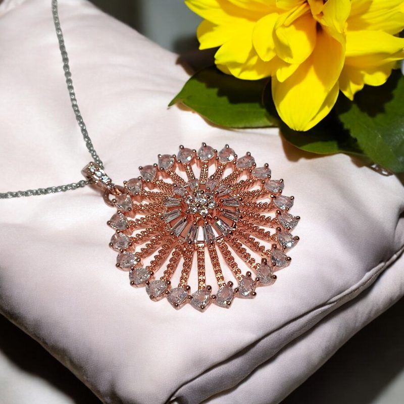AD Stone Shining Surya Pendant - Image 4