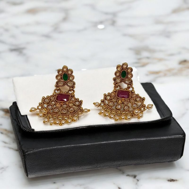Golden Traditional Classic Kundan Set Series -2 - Image 2