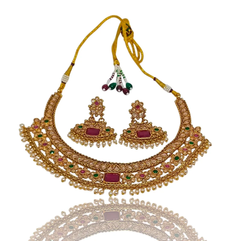 Golden Traditional Classic Kundan Set Series -1 - Image 3