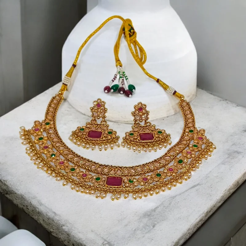 Golden Traditional Classic Kundan Set Series -1