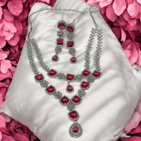 American Diamond Royal Party Necklace