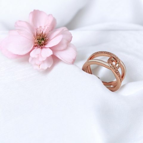 Fancy AD Golden knot Ring