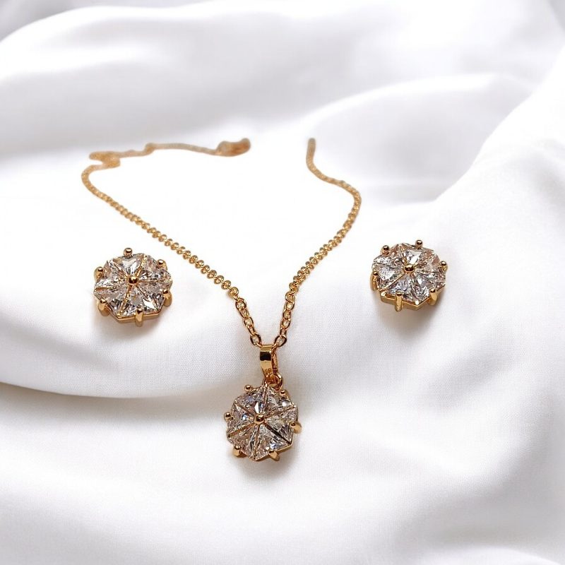 Fancy Rose Gold light Necklace Set