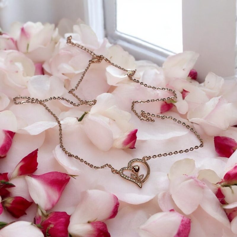 Fancy Rose Gold Heart shape Pendant