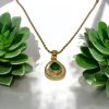 Fancy Golden Green Petals shape Pendant
