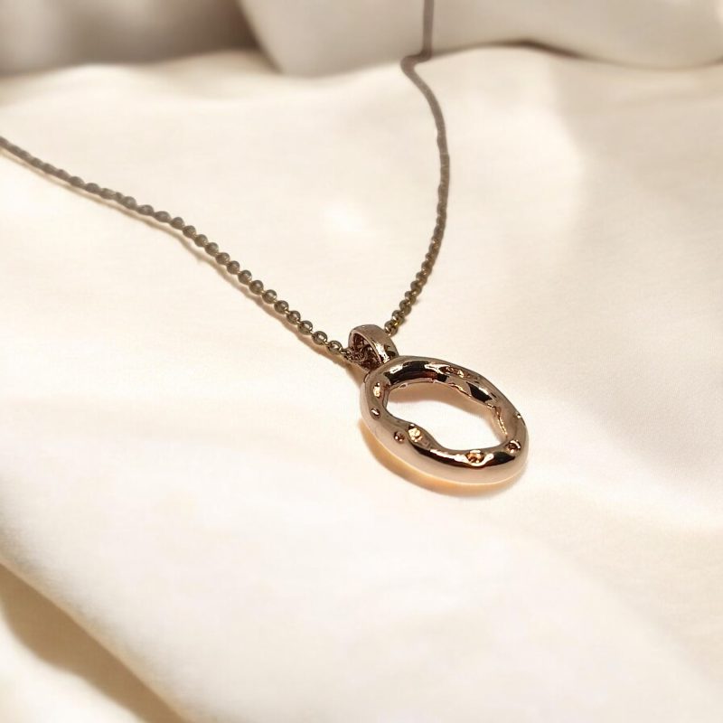 Fancy Rose Gold Oval shape Pendant