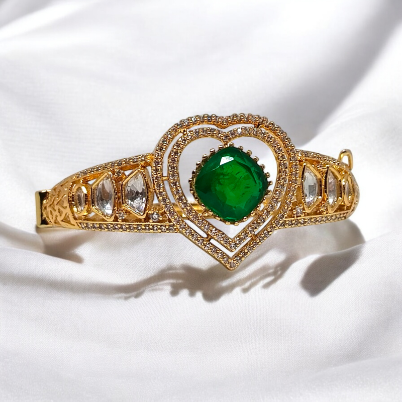 Gold Plated AD Heart shap Bracelet