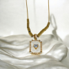 Fancy Golden Brick shape Pendant