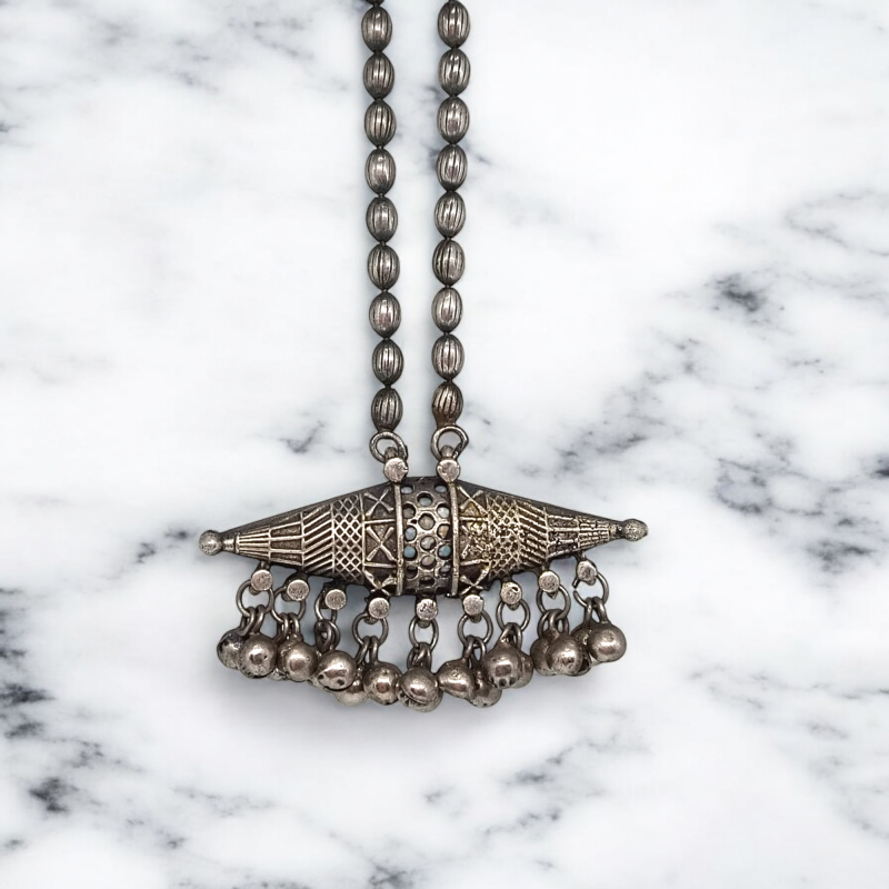 Oxidised Boat Modern Pendant - Image 3