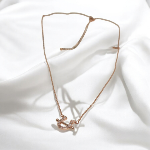Fancy Rose Gold U shape Pendant