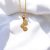 24K Gold Plated three moons Shape Pendant, chain, ear-tops combo