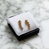 24K Gold Plated tiny curve line tops with AD