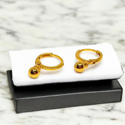 24K Gold Plated tiny Ball (Earrings)