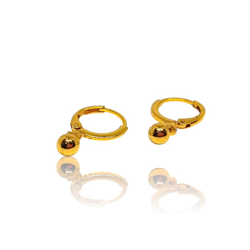 24K Gold Plated tiny Ball (Earrings) - Image 3