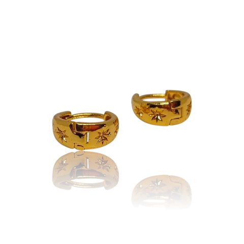 24K Gold Plated tiny stars Bali (Earrings)