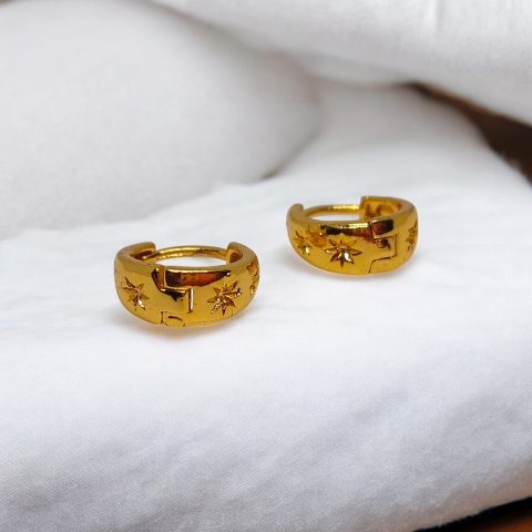 24K Gold Plated tiny stars Bali (Earrings)