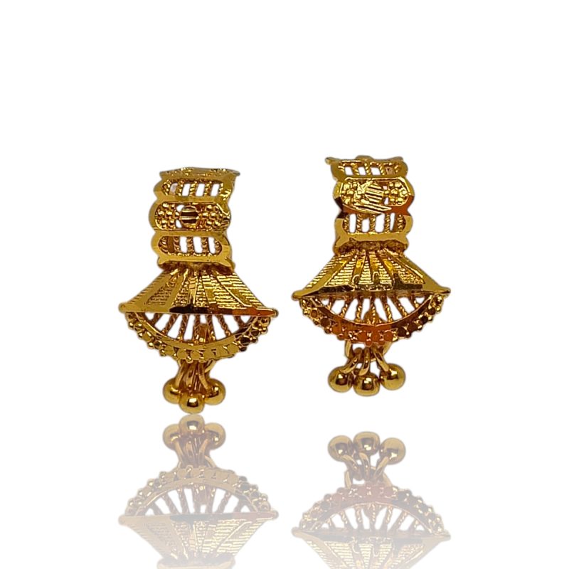 24K Gold Plated palki shape Earrings