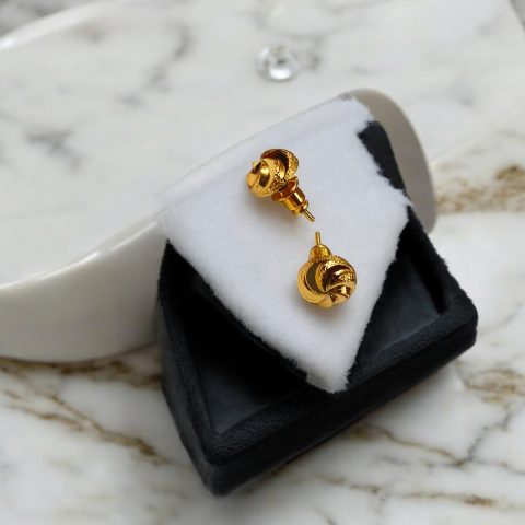 24K Gold Plated Ear Tops Combo (03 Sizes) - Series 1