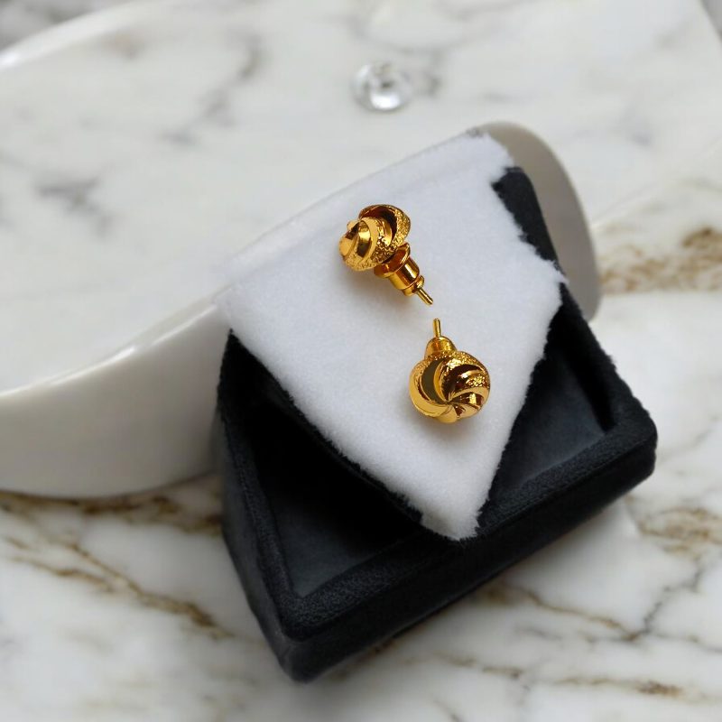 24K Gold Plated Ear Tops Combo (03 Sizes) - Series 1