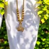 24K Gold Plated Queen Pendant and chain with AD