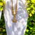 24K Gold Plated Queen Pendant and chain with AD