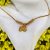 24K Gold Plated Cherry Shape Pendant and chain with AD