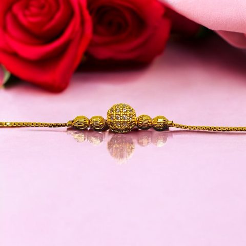 24K Gold Plated single ball Bracelet