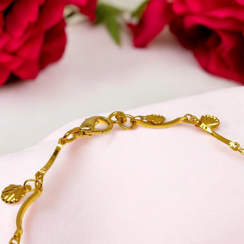 24K Gold Plated shell design Bracelet with Ad