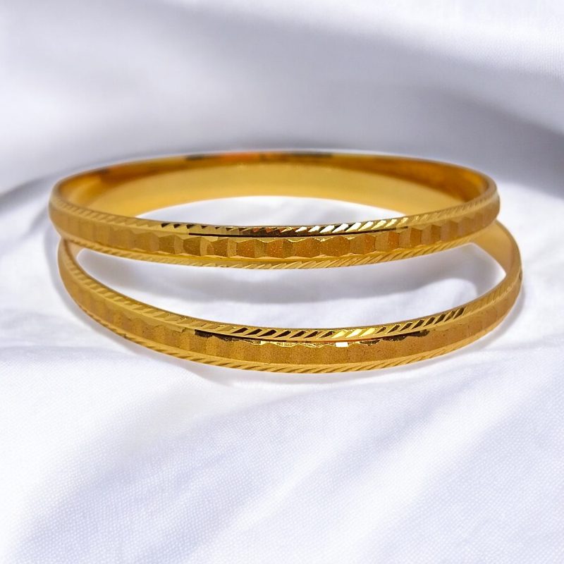 24K Gold Plated Bangles (2 Set) - Series 1 - Image 2