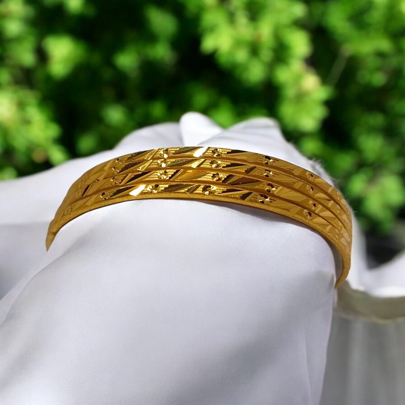 24K Gold Plated Bangles (4 Set) - Image 5