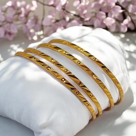 24K Gold Plated Bangles (4 Set)